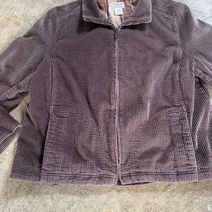 L.L. Bean Brown Corduroy Zip-Up